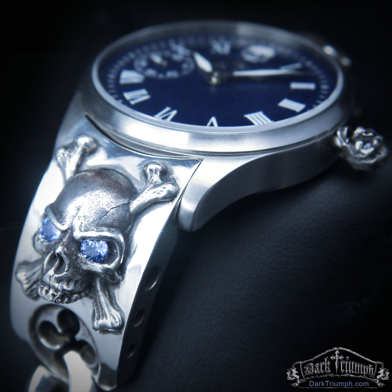 Vintage Hamilton Watches | Sapphire Skull Sterling Bracelet