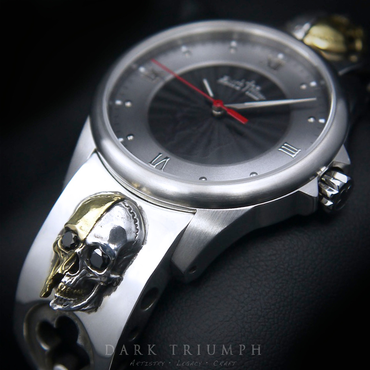 SWISS Watches | Diamond DAVINCI SACRED GEOMETRY Skull Sterling