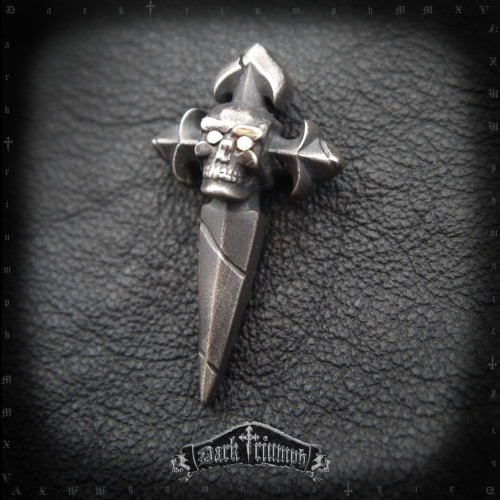 Diamond Relic Cross Pin in Sterling Silver | SKULL PINNACLE