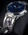 Dark Triumph Watch – Blue Sunray Dial, Sapphire Skull & Black Diamond Bracelet | SLOW BURN