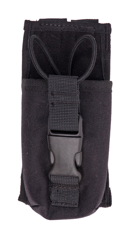 Police Radio Pouch - Open Top - Held in with bungy cord.
