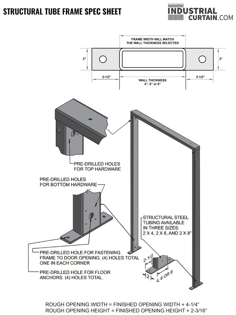 Tube Frame Spec Sheet