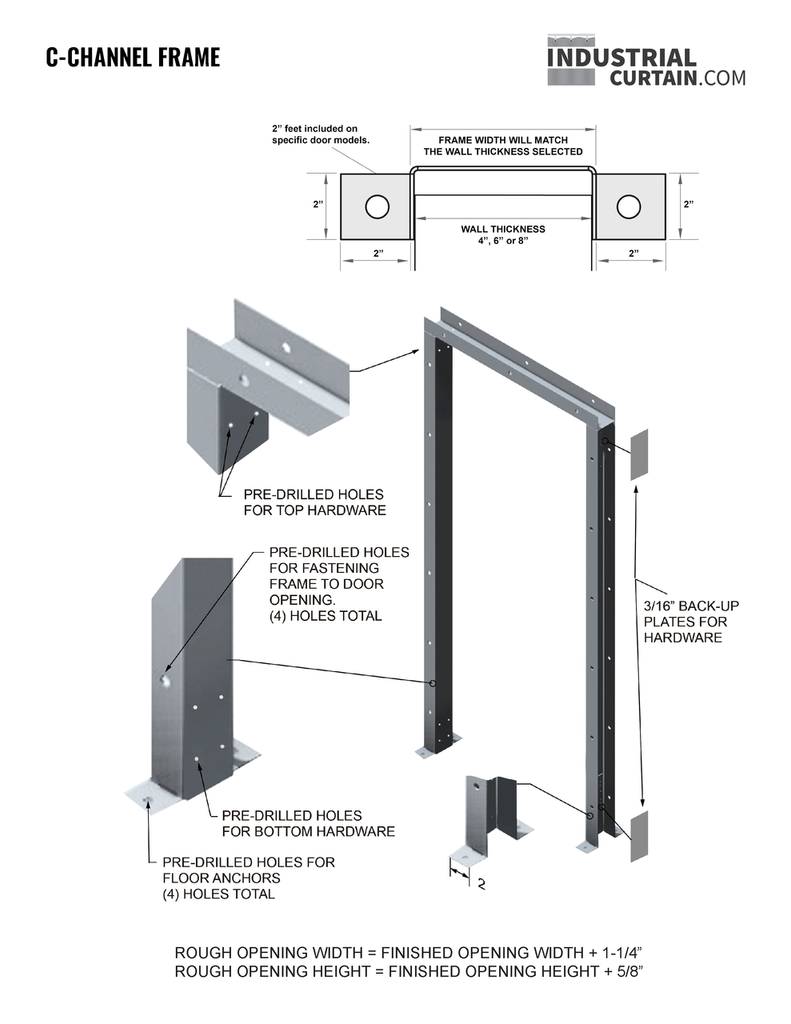C-Channel Frame Spec Sheet