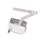 An image of Amesbury Truth 15.18 Left Hand Ellipse Dyad Casement Operator – White, 5" Link Arm