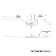Truth 15.10 EntryGard dual arm casement window operator with 4-7/16" link arm.