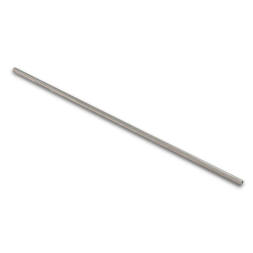 Stainless steel patio door track cap shown full length — sold in 6 ft and 8 ft sizes and cut to length on site.