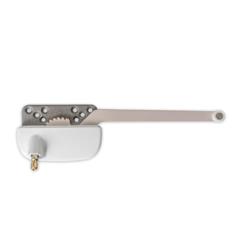 An image of Truth Hardware (AmesburyTruth) 15 Series Ellipse 7-1/2" Single Arm White Right-Hand Casement Window Operator (15.56.32.262).