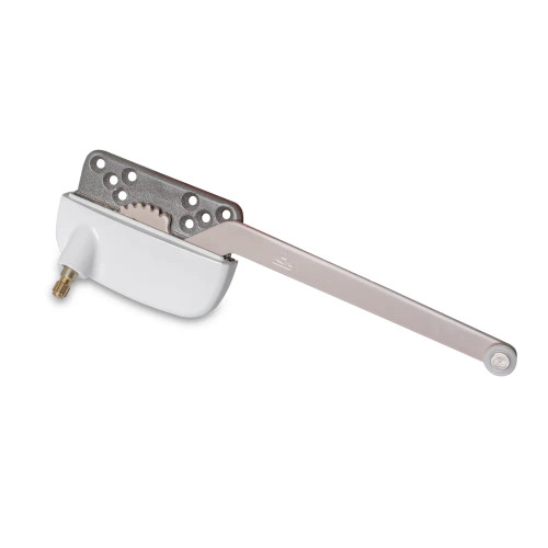 An image of Truth Hardware (AmesburyTruth) 15 Series Ellipse 7-1/2" Single Arm White Right-Hand Casement Window Operator (15.56.32.262).
