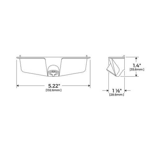 Technical drawing, dimensions, sizes, specifications for Truth 10341 Entrygard window operator and crank plastic cover.