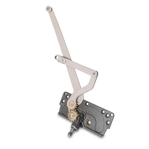 Truth 15.10 EntryGard left-hand dual arm casement window operator with 4-7/16" link arm.