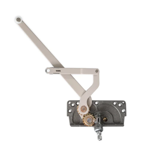 Truth 15.10 EntryGard left-hand dual arm casement window operator with 4-7/16" link arm.