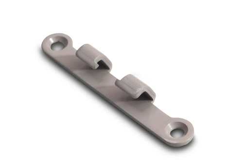 Truth 20008 awning window sash hook in E-Gard coated steel, 2.625" screw hole spacing.