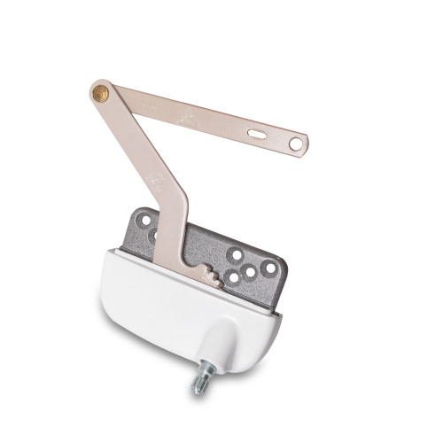 An image of Truth 15.18 Right Hand Ellipse Dyad Casement Operator – White, 5" Link Arm