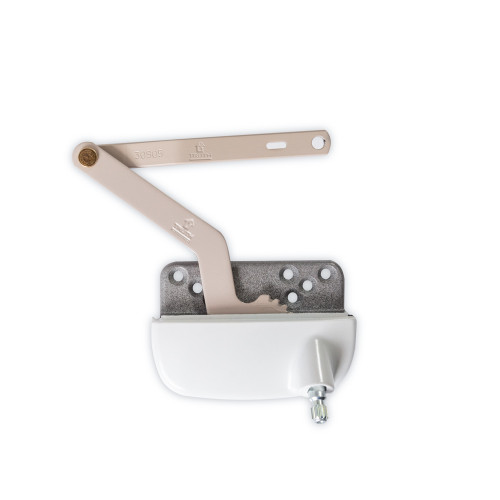 An image of Truth 15.18 Right Hand Ellipse Dyad Casement Operator – White, 5" Link Arm