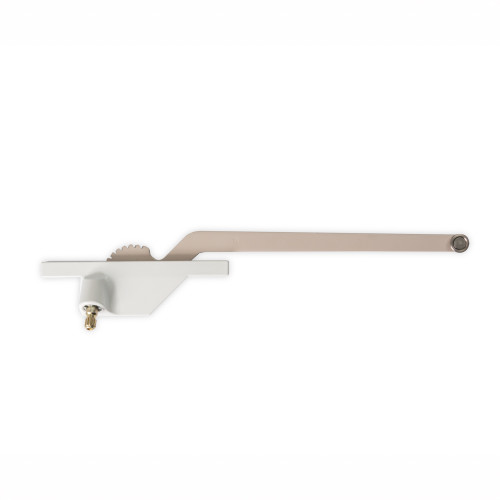 Truth 23.00 left hand single arm casement window operator with 9.5-inch link arm, rear-mount version, commercial-grade design.