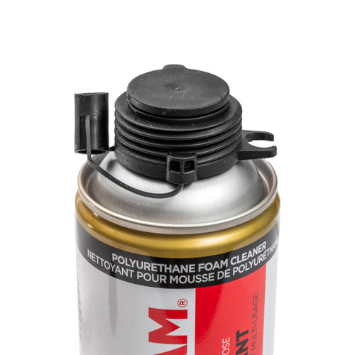 An image of ADFOAM 6030 solvent-based foam gun cleaner in 500ml aerosol can, used to remove uncured polyurethane foam from application guns.