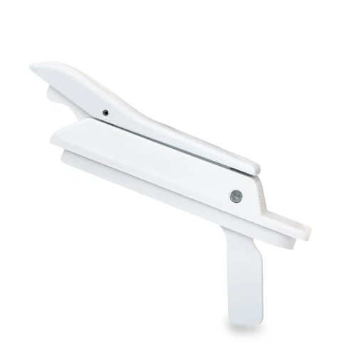 Multi-point casement window locking handle with 84 mm screw spacing, ZAMAC lever and nylon housing.