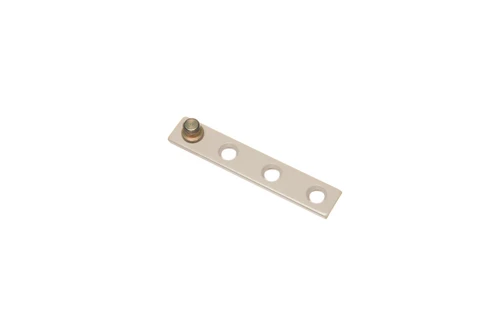Truth 14696 non-handed snap stud bracket, E-Gard coated, a flat bar with the stud at one end and three screw holes.