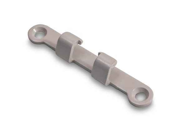 Truth 20008 awning window sash hook in E-Gard coated steel, 2.625" screw hole spacing.