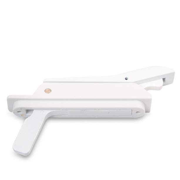 Multi-point casement window locking handle with 84 mm screw spacing, ZAMAC lever and nylon housing.