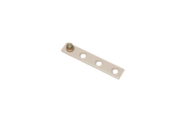 Truth 14696 non-handed snap stud bracket, E-Gard coated, a flat bar with the stud at one end and three screw holes.