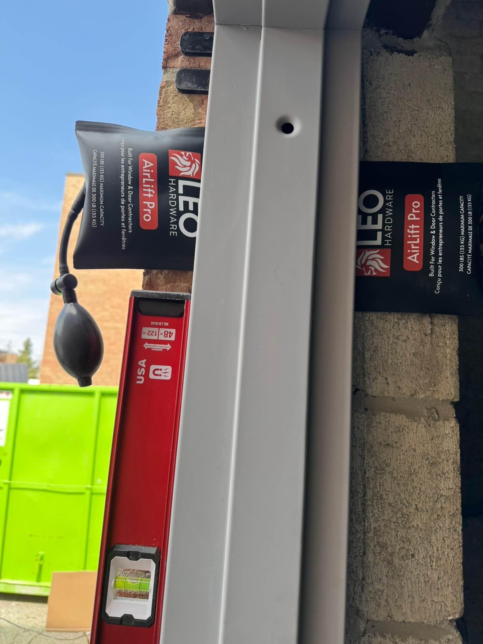 LEO Hardware air shim in a steel door