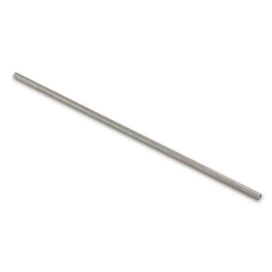 Stainless steel patio door track cap shown full length — sold in 6 ft and 8 ft sizes and cut to length on site.
