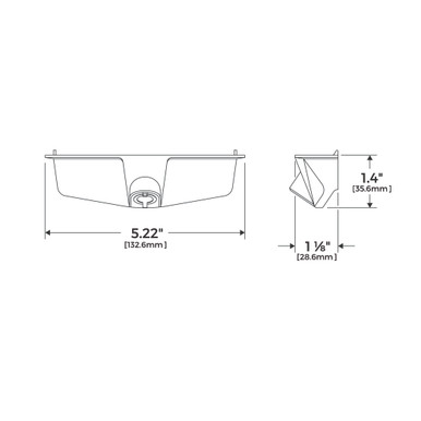 Technical drawing, dimensions, sizes, specifications for Truth 10341 Entrygard window operator and crank plastic cover.