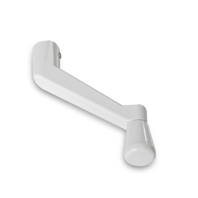 A photo of an Amesbury Truth, white window crank handle. Part number 10579