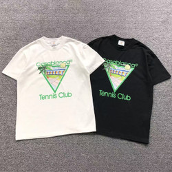 CASABLANCA  T-SHIRT BLACK/WHITE GREEN
