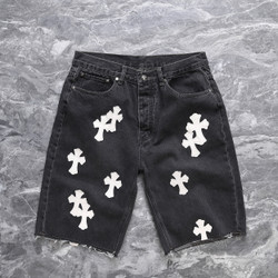 Chrome Hearts Cross Jeans Shorts black