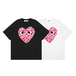 CDG PLAY T-shirt BAPE pink
