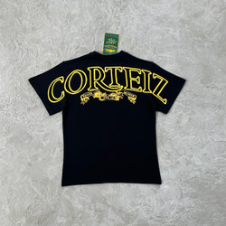 CORTEIZ Royale heavyweight tee-Black and yellow