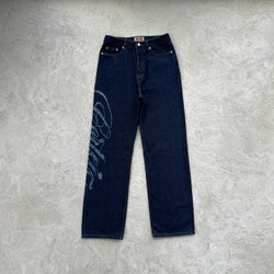 CORTEIZ DUAL STRIPE BAGGY JEANS-black