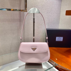 Prada Cleo brushed leather shoulder bag PINK