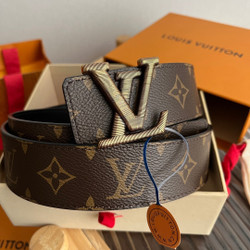 LV Stitch 40mm Reversible Belt BROWN