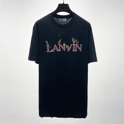 LANVINS TSHIRT BLACKRED