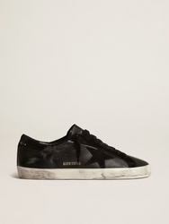 GOLDEN GOOSE Men's Super-Star in black nappa with black suede star and heel tab | 517