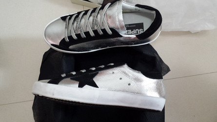 GOLDEN GOOSE godlen goose superstar-silver black 34-46 | 746