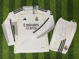 JERSEYS Kids RM Home Long Sleeve Soccer Uniform 25 26 | 955