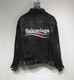 Balenciaga Jeans Jacket Black Winter