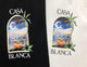CASABLANCA T-SHIRT Black White palms