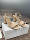 Dior Beige Calfskin Heel Embroidery