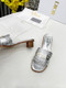 Dior Silver Leather Slide Heels