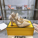 Fendi Beige Knitted Leather High Heels