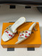 Louis Vuitton high heel slippers WHITE