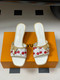 Louis Vuitton high heel slippers WHITE