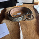 GUCCI MENS GG SUPREME BELT WITH G BUCKLE