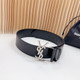 YSL BELTS BLACK