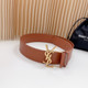 YSL BELTS BROWN
